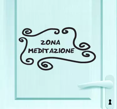 Adesivo per porta zona meditazione - TenStickers