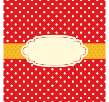 Sticker etichetta rossa e pois - TenStickers