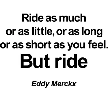 Sticker frase Eddy Merckx - TenStickers