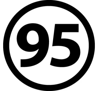 Sticker logo 95 senza piombo - TenStickers