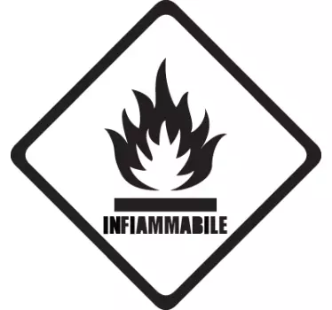 Sticker logo infiammabile - TenStickers