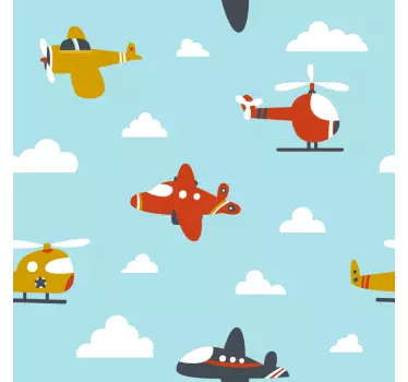 Sticker adesivo con aerei ed elicotteri - TenStickers