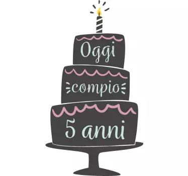 Sticker oggi compio anni - TenStickers