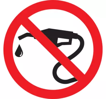 Sticker per auto logo no benzina - TenStickers