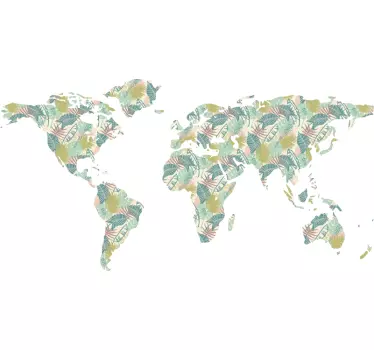 Adesivo con la mappa del mondo - TenStickers