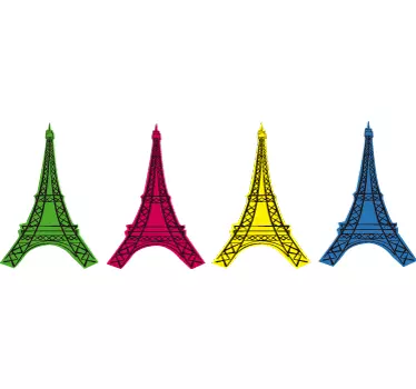 Sticker Torre Eiffel stile pop art - TenStickers
