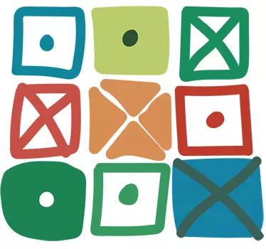 Stickers decorativi scaffali quadrati - TenStickers