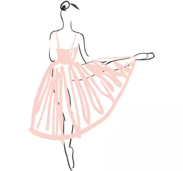 Wall sticker ballerina di danza classica - TenStickers