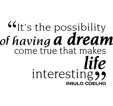 Wall sticker frase Paulo Coelho - TenStickers