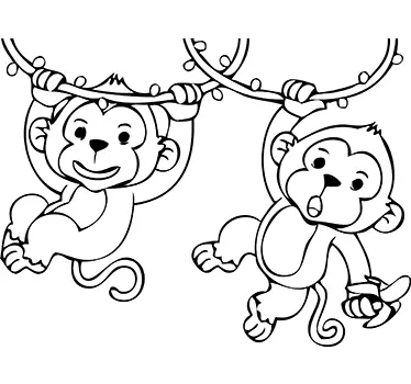 Wall sticker scimmiette - TenStickers