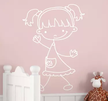 Sticker decorativo infantile bimba 20 - TenStickers