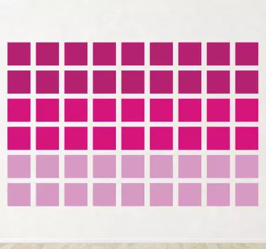 Sticker Quadrati Rosa - TenStickers