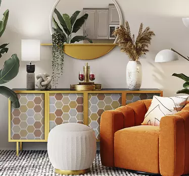Adesivo per mobile texture a nido d'ape - TenStickers
