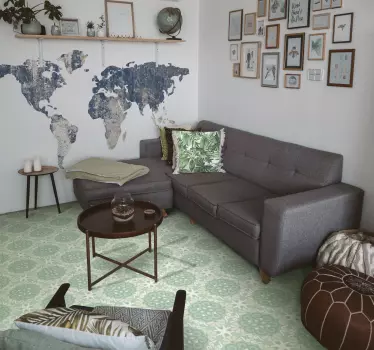 Adesivo mappamondo con effetto muro - TenStickers