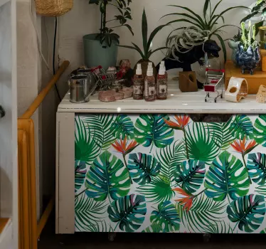 Adesivo per mobili con piante tropicali - TenStickers