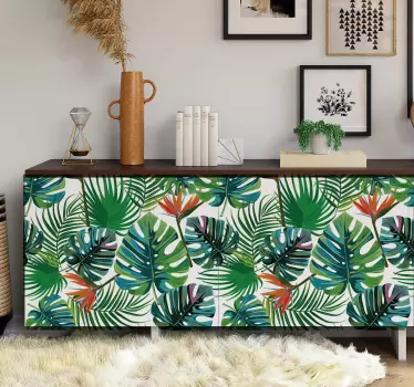 Adesivo per mobili con piante tropicali - TenStickers