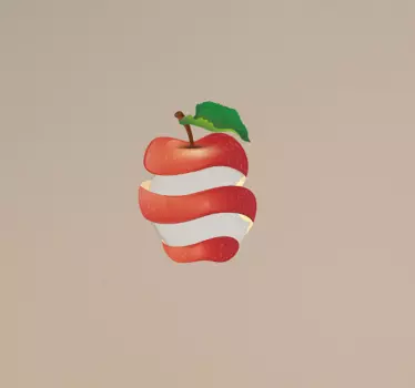 Adesivo con mela per macbook - TenStickers
