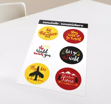 Adesivi per superfice tema viaggiatore - TenStickers