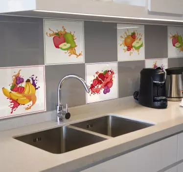 Adesivo cucina con frutti differenti - TenStickers