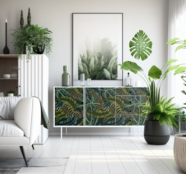 Adesivo per mobile foglia tropicale - TenStickers