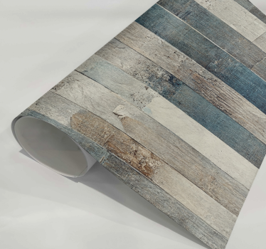 Carta adesiva per mobile effetto legno tonalità blu - TenStickers