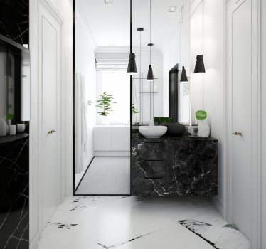 Carta adesiva per mobili in marmo nero - TenStickers