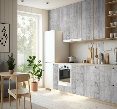 Carta adesiva per mobile legno grigio - TenStickers