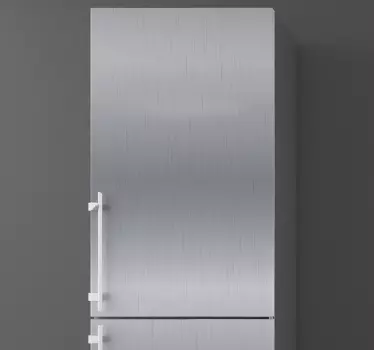 Adesivo frigo texture in acciaio - TenStickers