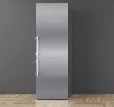 Adesivo frigo texture in acciaio - TenStickers