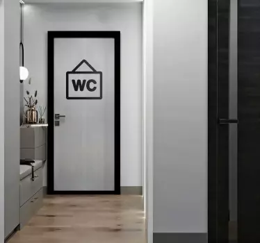 Sticker decorativo cartello bagno - TenStickers