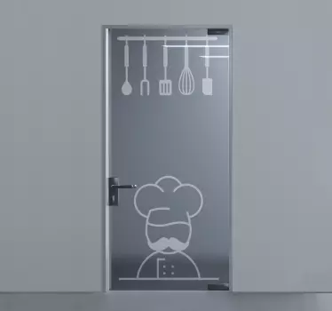 Adesivo in vetro per porte della cucina - TenStickers