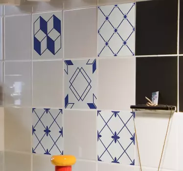 Adesivo piastrelle forme geometriche - TenStickers