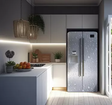 Adesivo frigo effetto gocce - TenStickers