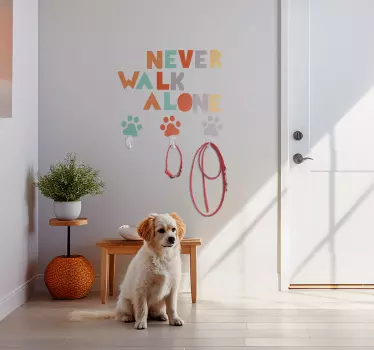 Adesivo murale guinzaglio per cani - TenStickers