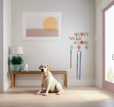 Adesivo murale guinzaglio per cani - TenStickers