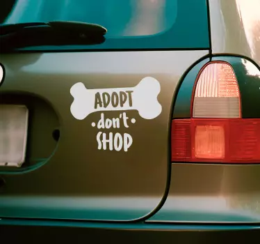 Sticker auto Adopt don't shop - TenStickers