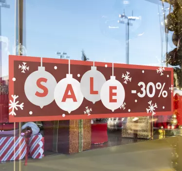 Vetrofania Natale cartellone offerta natalizie - TenStickers