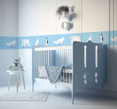 Greca adesiva animali artici - TenStickers