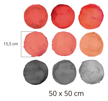 Adesivi con forme circolari di diversi colori - TenStickers