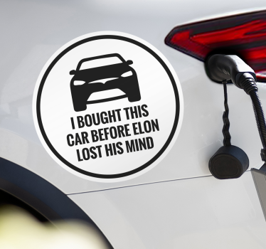 Adesivo per auto Tesla - TenStickers