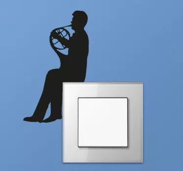 Adesivi interruttore uomo cornettista - TenStickers