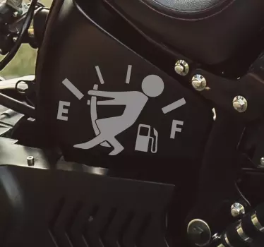 Adesivi moto uomo carburante vuoto - TenStickers