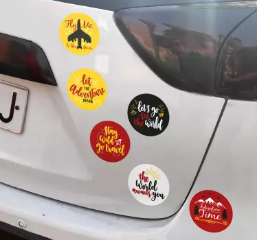 Adesivi per superfice tema viaggiatore - TenStickers