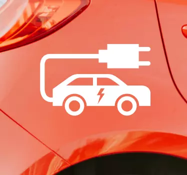 Adesivo per auto con auto elettrica - TenStickers