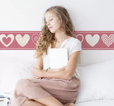 Sticker amore cuori rosa - TenStickers