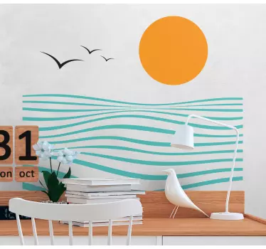 Adesivo arte Astratto di mare - TenStickers