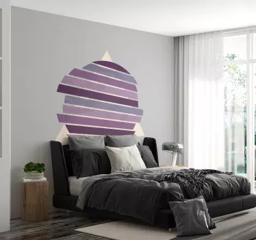 Sticker murale astratto cerchio geometrico - TenStickers