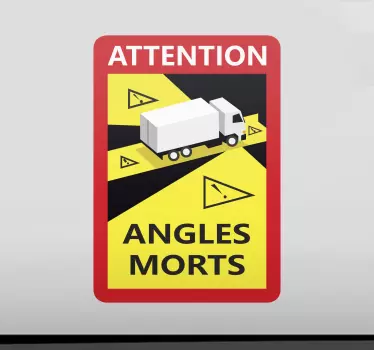 Adesivo auto Attenzione punti ciechi in francese - TenStickers