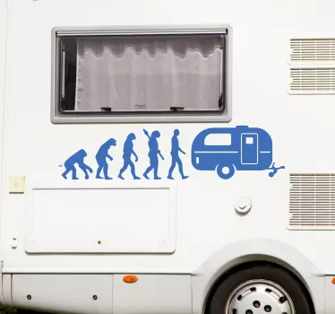 Adesivo camper evoluzione uomo - TenStickers