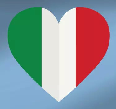 Adesivo per auto cuore Italia - TenStickers